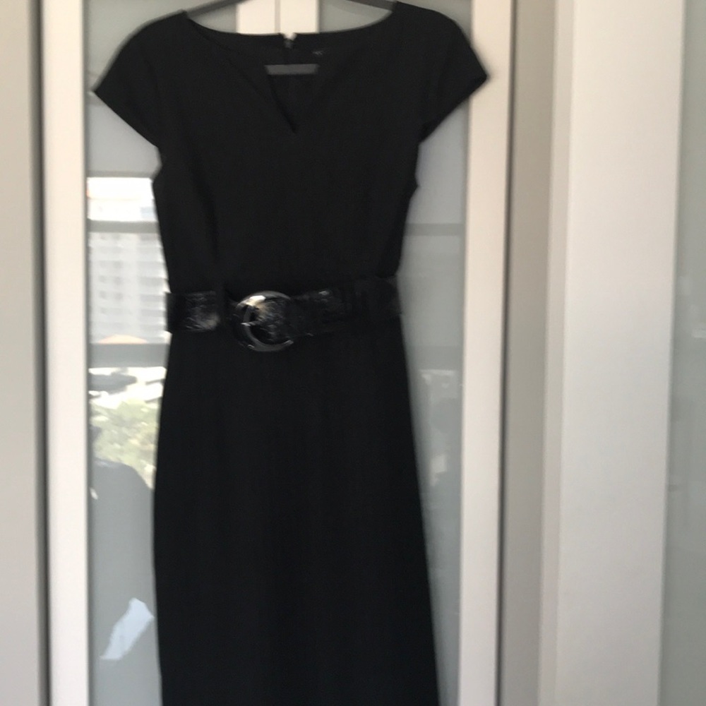 Black pinstripe dress lightly worn good condition